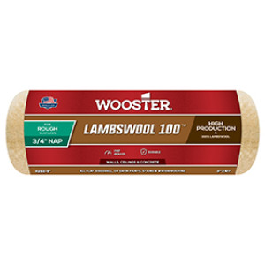 WOOSTER 66129 LAMBSWOOL 100% R292 9" X 3/4" PAINT ROLLER REFLL SEMIROUGH/ROUGH