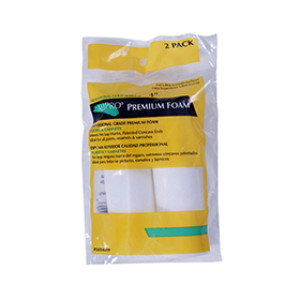 WHIZZ ALLPRO 5054059 4" WHITE CONCAVE FOAM ROLLER REFILLS (2-PACK)