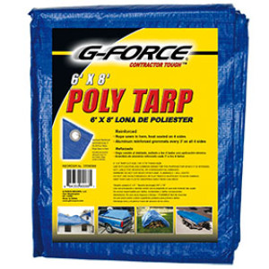 G-FORCE 90068 6' X 8' BLUE ALL PURPOSE TUFF TARPAULIN