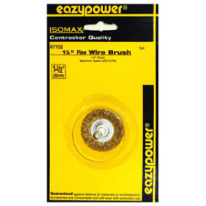 EAZYPOWER 87102 1-1/2" FINE MOUNTED FLAT WIRE WHEEL BRUSH 1/4" SHANK 1-PACK