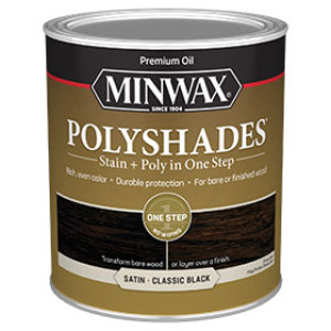 MINWAX 613950444 395 POLYSHADES SATIN CLASSIC BLACK STAIN