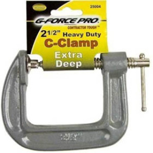 G-FORCE 25004 2-1/2" C-CLAMP T-BAR HANDLE AND SWIVEL PAD