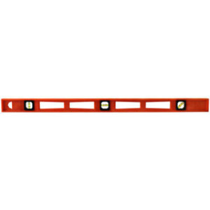 JOHNSON 7748-0 48" STRUCTO CAST ORANGE POLY I-BEAM LEVEL 3 VIALS EASY TO READ
