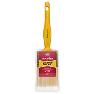WOOSTER SOFTIP Q3108 2" WHITE NYLON/GOLD POLY CHISEL TRIM PAINT BRUSH