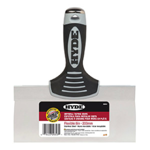 HYDE 09353 8" PRO STAINLESS TAPE KNIFE ALUMINUM FLAT BACK WITH HAMMER HEAD END