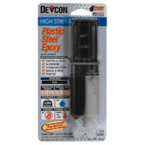 DEVCON 62345 S-6 PLASTIC STEEL EPOXY 25 ML SYRINGE DARK GRAY