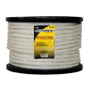 G-FORCE 28160 SOLID BRAIDED NYLON ROPE #12 (3/8" ) X 125' ON REEL