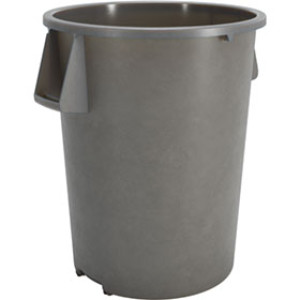 CARLISLE BRONCO 84105523 55 GAL GRAY ROUND WASTE BIN CONTAINER