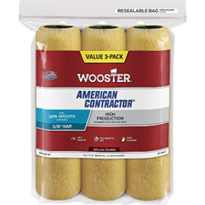 WOOSTER AMERICAN CONTRACTOR R568-9 9" X 3/8" ROLLER 3-PACK