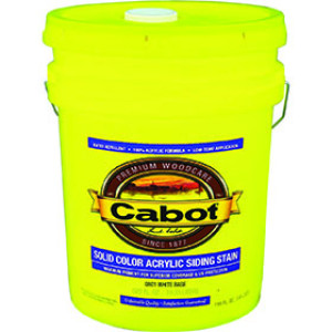 CABOT 0801.008 WHITE BASE SOLID COLOR ACRYLIC SIDING STAIN
