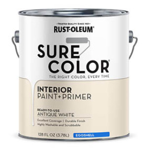 RUST-OLEUM SURE COLOR 380221 ANTIQUE WHITE EGGSHELL WALL PAINT