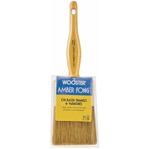WOOSTER AMBER FONG 1123 2-1/2" SOFT AMBER BROWN CHINA BRISTLE VARNISH BRUSH