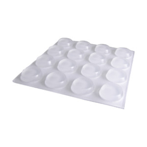 SHEPHERD 9967 SURFACE GARD 1/2" CLEAR VINYL ROUND SELF ADHESIVE PADS (16CD)