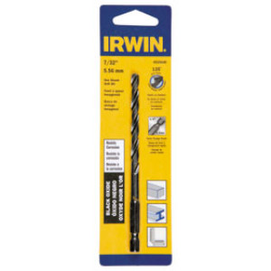 IRWIN 4935640 7/32" BLACK OXIDE HEX SHANK DRILL BIT SPLIT POINT TIP