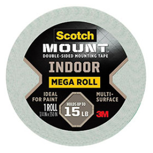 3M SCOTCH-MOUNT 110H-LONG-DC 3/4" X 350" DOUBLE-SIDED MOUNTING TAPE MEGA ROLL