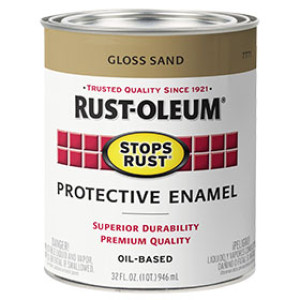 RUST-OLEUM STOPS RUST 7771502 GLOSS PROTECTIVE ENAMEL SAND