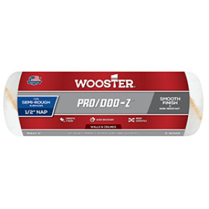 WOOSTER PRO/DOO-Z RR643-9 9" X 1/2" WHITE/GOLD STRIPES WOVEN ROLLER COVER