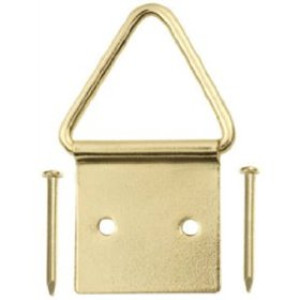OOK 50205 LARGE BRASS PLATED TRIANGLE RING HANGERS (2PK)