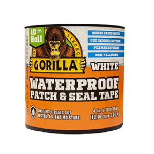 101895 4" X 10' GORILLA WHITE WATERPROOF PATCH & SEAL TAPE