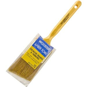 WOOSTER AMBER FONG 1233 2" SOFT AMBER BROWN BRISTLE ANGLE SASH VARNISH BRUSH