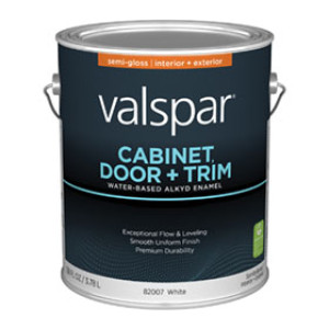 VALSPAR 82007.007 CABINET, DOOR&TRIM SEMIGLOSS WHITE WATER-BASED ALKYD ENAMEL
