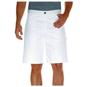 DICKIE'S DX401WH 32"W WHITE PAINTER'S SHORTS 11" 59148