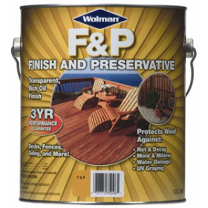 WOLMAN 14416 F&P FINISH & PRESERVATIVE CEDAR TRANSPARENT PREMIUM WOOD FINISH