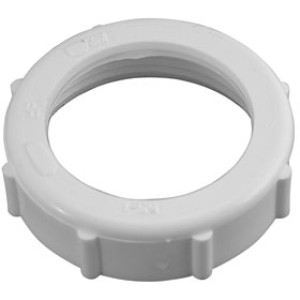 PLUMB PAK PP20955 NUT SLIP JOINT 1-1/2" X 1-1/2" WHITE PLASTIC WITH WASHER