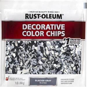 RUST-OLEUM 312449 1 LB BOX UNIVERSAL DECORATIVE COLOR CHIPS GLACIER GRAY BLEND