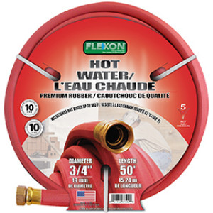 FLEXON FAR3450 3/4" X 50' PREMIUM RED RUBBER HOT WATER HOSE