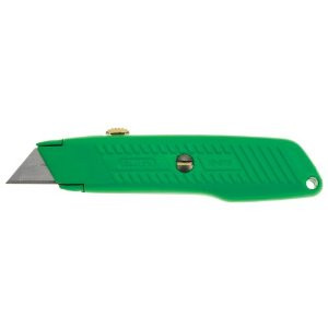 STANLEY 10-179 RETRACTABLE INTERLOCK GREEN UTILITY KNIFE 5-7/8" (3 BLADES)