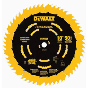 DEWALT DW7150PT 10" 50T PRECISION TRIM LARGE DIAMETER MITER / TABLE SAW BLADE