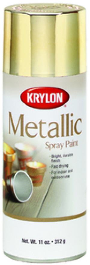 KRYLON K02204 12 OZ GENERAL PURPOSE BRASS METALLIC SPRAY PAINT