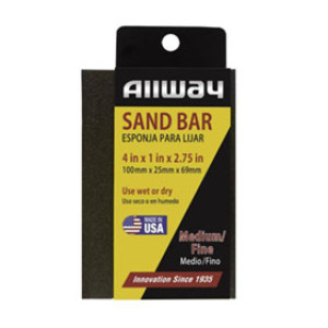 ALLWAY TOOLS 10007 MF 4" X 2-1/2" X 1" MEDIUM / FINE SANDBAR ALUMINUM OXIDE