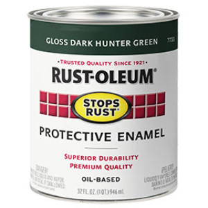RUST-OLEUM STOPS RUST 7733502 PROTECTIVE ENAMEL GLOSS DARK HUNTER GREEN