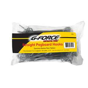 G-FORCE 43192 1/8" X 8" STRAIGHT PEGBOARD HOOKS BULK