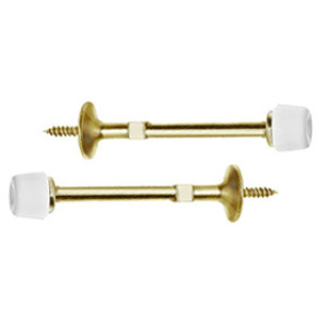 G-FORCE 43079 3" DIE CAST BRASS PLATED RIDGID DOOR STOP POLY BAG