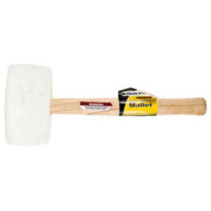 G-FORCE 21110 32 OZ WHITE RUBBER MALLET WOOD HANDLE