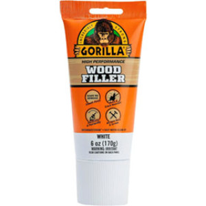 GORILLA GLUE 112124 6 OZ TUBE WOOD FILLER WHITE