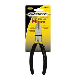 G-FORCE 21252 6-1/2" DIAGONAL CUTTING PLIERS ERGO GRIP HANDLE