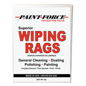 PAINT-FORCE 36125 4 LB PRO WASHED WHITE KNIT RAGS